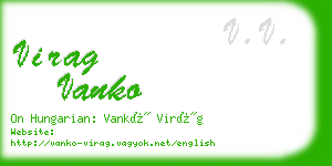 virag vanko business card